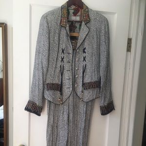 Vintage pantsuit - size L/14 - PLATINUM by Dorothy Schoelen